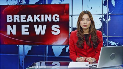 news reporter broadcasting live