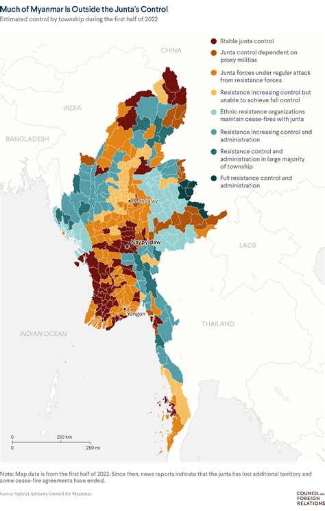 Myanmar news protest map