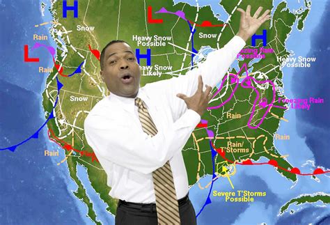 meteorologist reporting weather