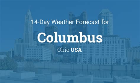 Columbus weather forecast screen