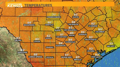 San Antonio weather forecast screen