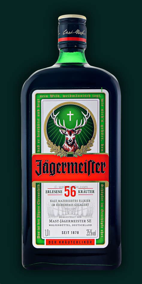 Jagermeister liquor bottles lineup