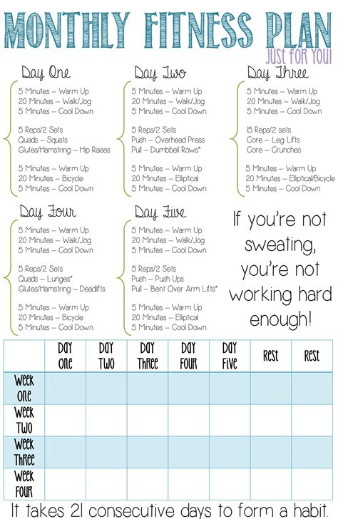 fitness training workout routine