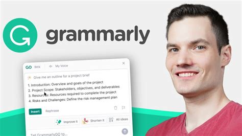 person using Grammarly for writing