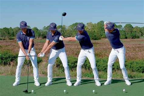 professional golfer swing practice