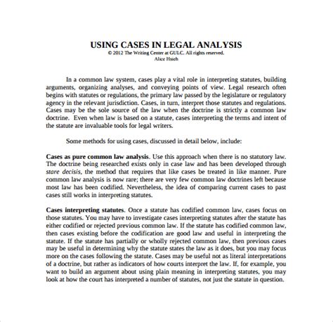 legal analysis commentary
