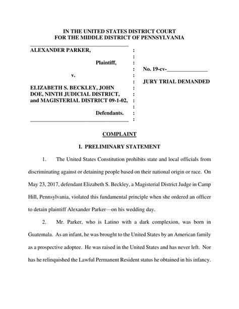 ACLU court cases legal documents