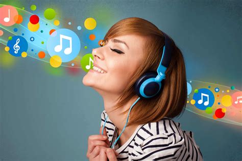 person listening to music with lyrics