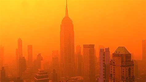 how-long-to-learn-impact-canada-wildfires-new-york-air-quality wildfire smoke over New York City
