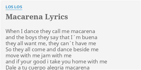 how-long-to-learn-macarena-lyrics Macarena dance lyrics