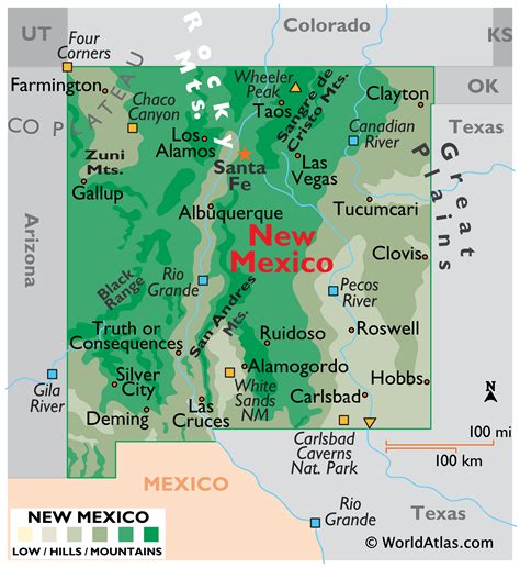New Mexico geography map