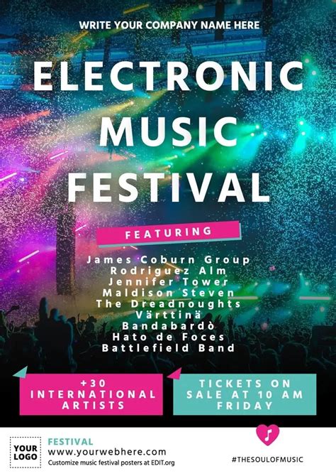 music festival lineup poster
