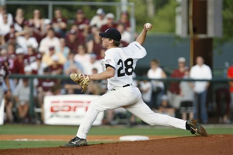 college baseball player hitting and pitching