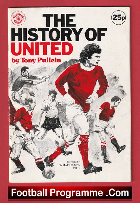 Manchester United history book and memorabilia
