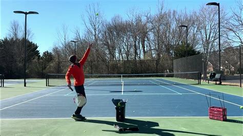tennis player practicing technique