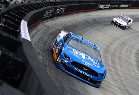 NASCAR driver qualifying on track
