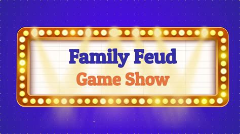 Family Feud game show practice