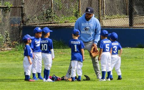 Little League baseball team practice