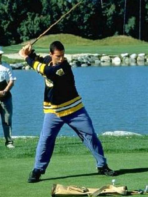 Happy Gilmore golf swing imitation