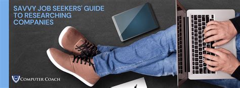 researching tech companies on laptop