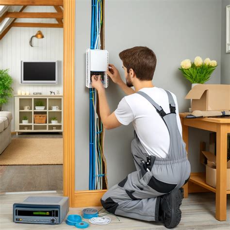 technician installing home internet