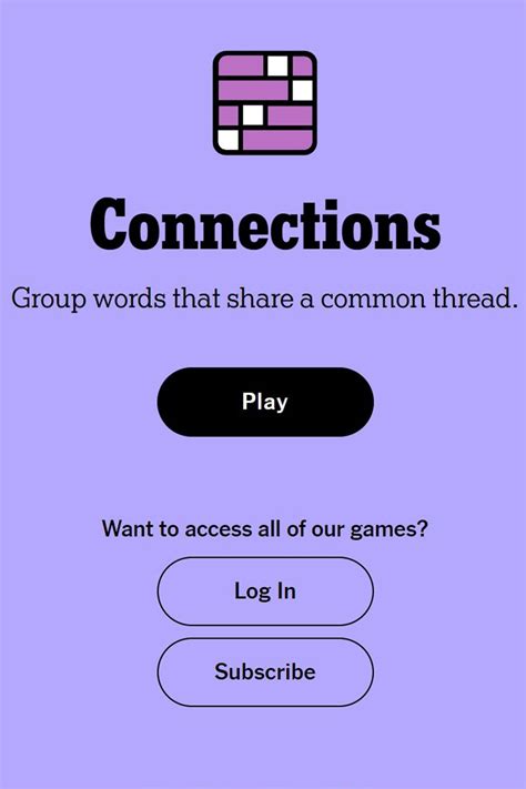 NYT Connections puzzle game