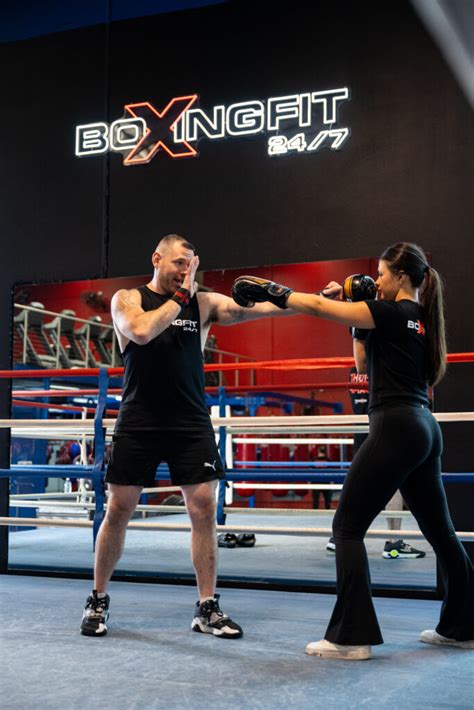 boxing training with professional coach