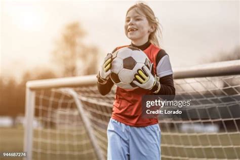 female soccer goalkeeper training