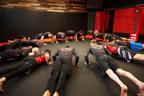 MMA fighter training in gym