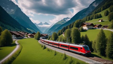Swiss train scenic journey