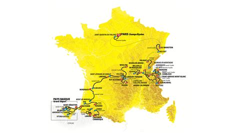Tour de France route map