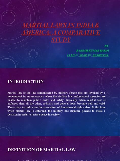 legal study martial law documents