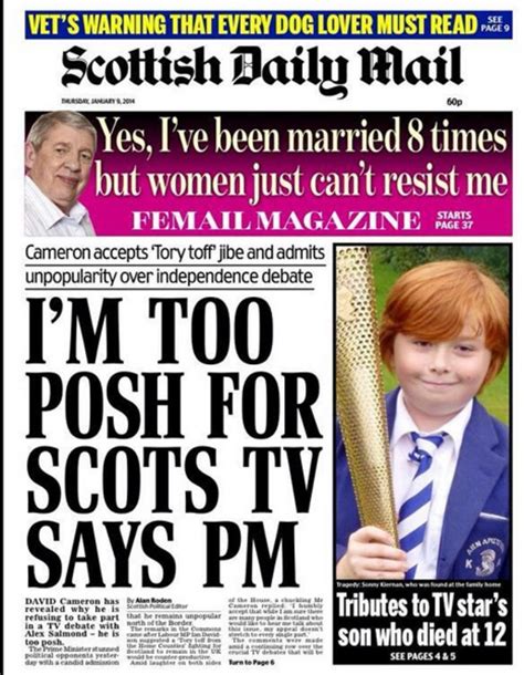Scottish newspapers political news